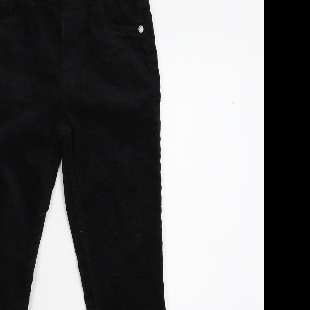 M&S Girls Black  Corduroy Dress Pants Trousers Size 7-8 Years