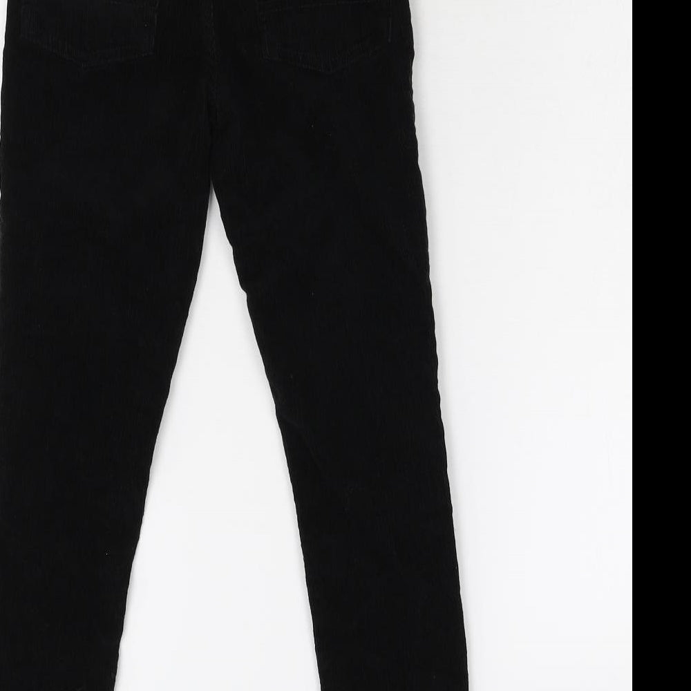M&S Girls Black  Corduroy Dress Pants Trousers Size 7-8 Years