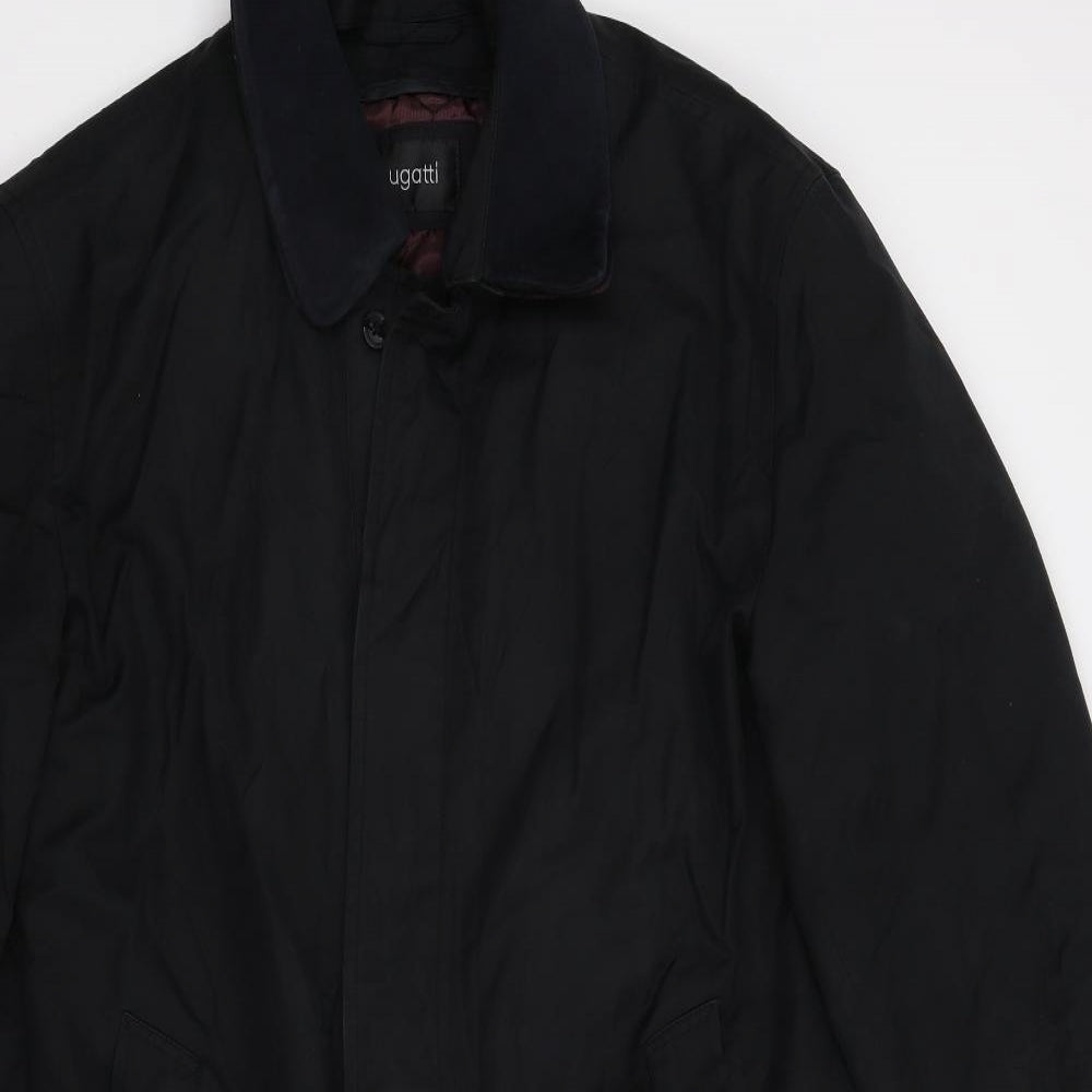 Bugatti Mens Black   Overcoat Coat Size 38