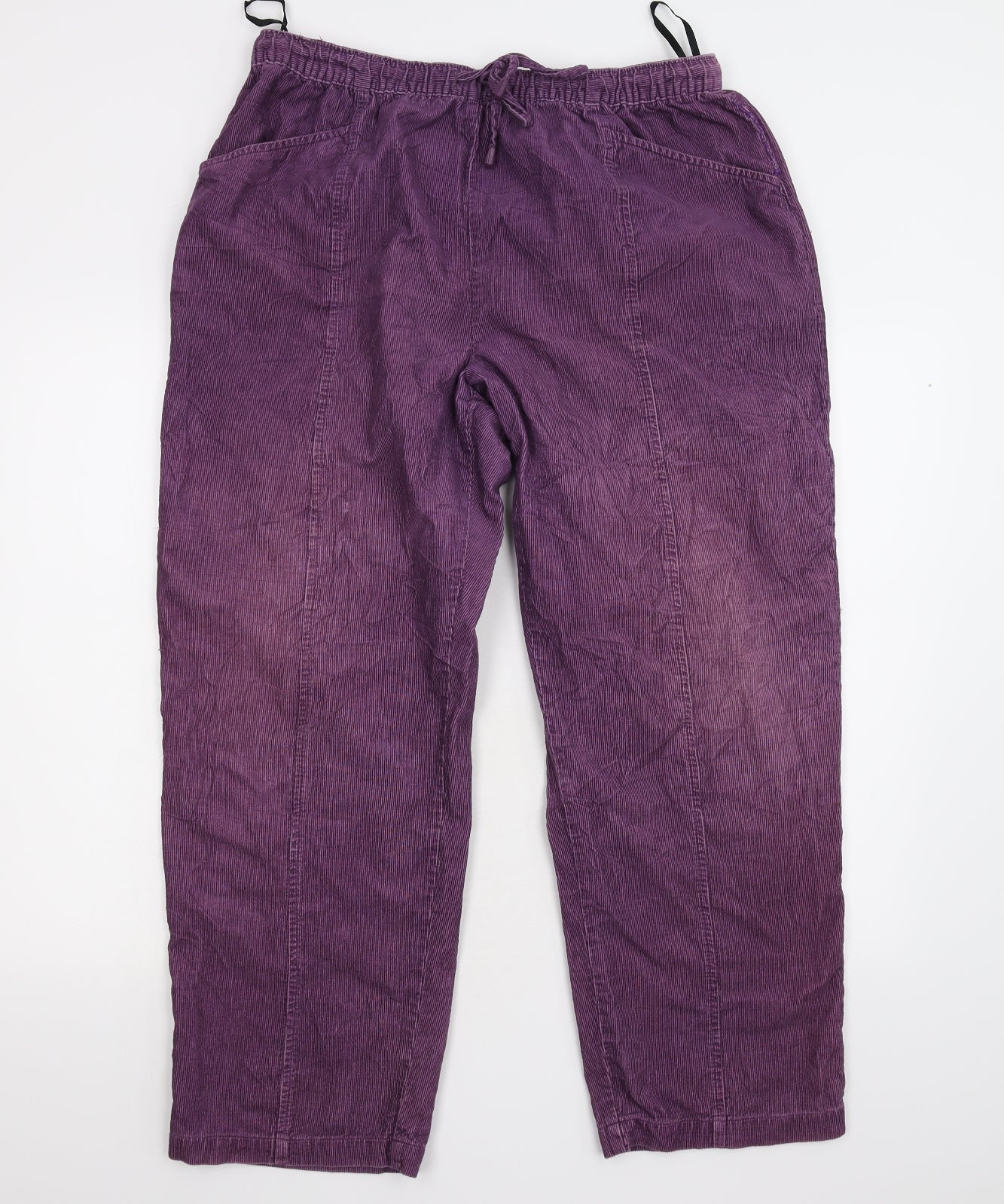 EWM Womens Purple  Corduroy Trousers  Size 18 L27 in