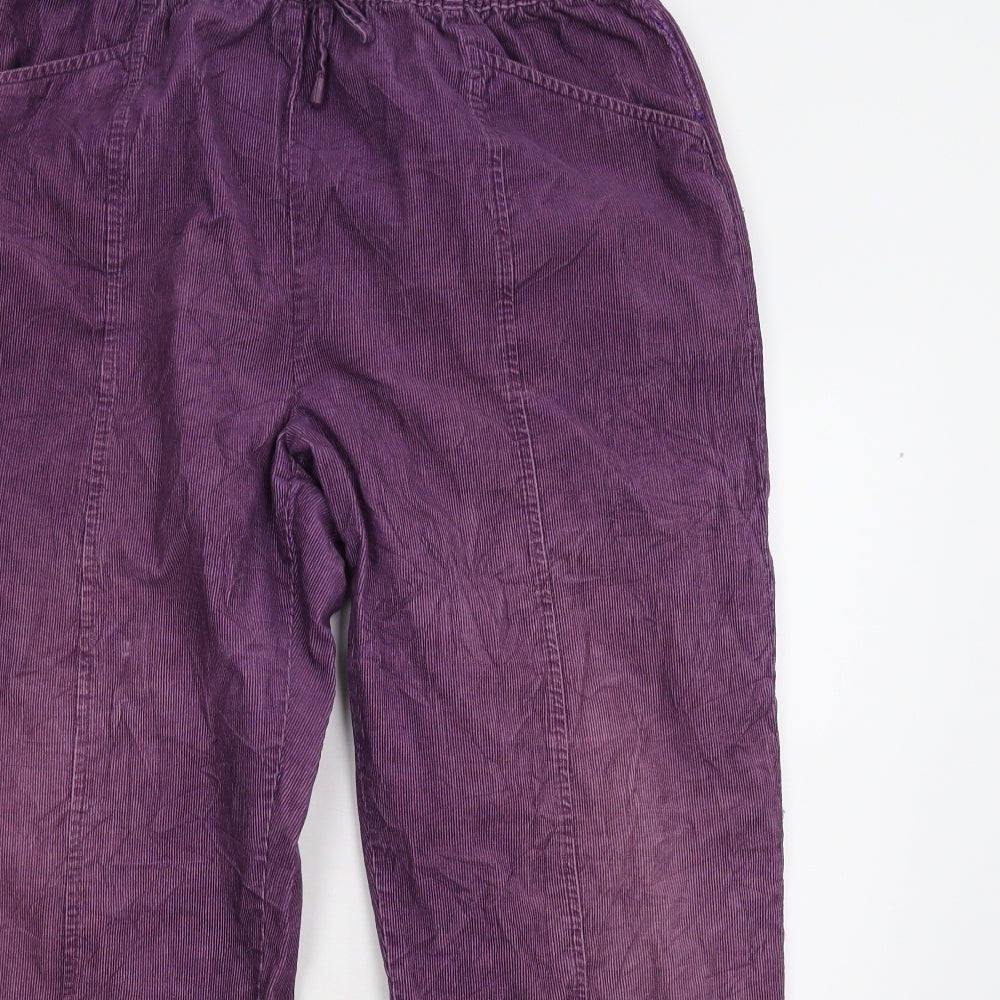 EWM Womens Purple  Corduroy Trousers  Size 18 L27 in