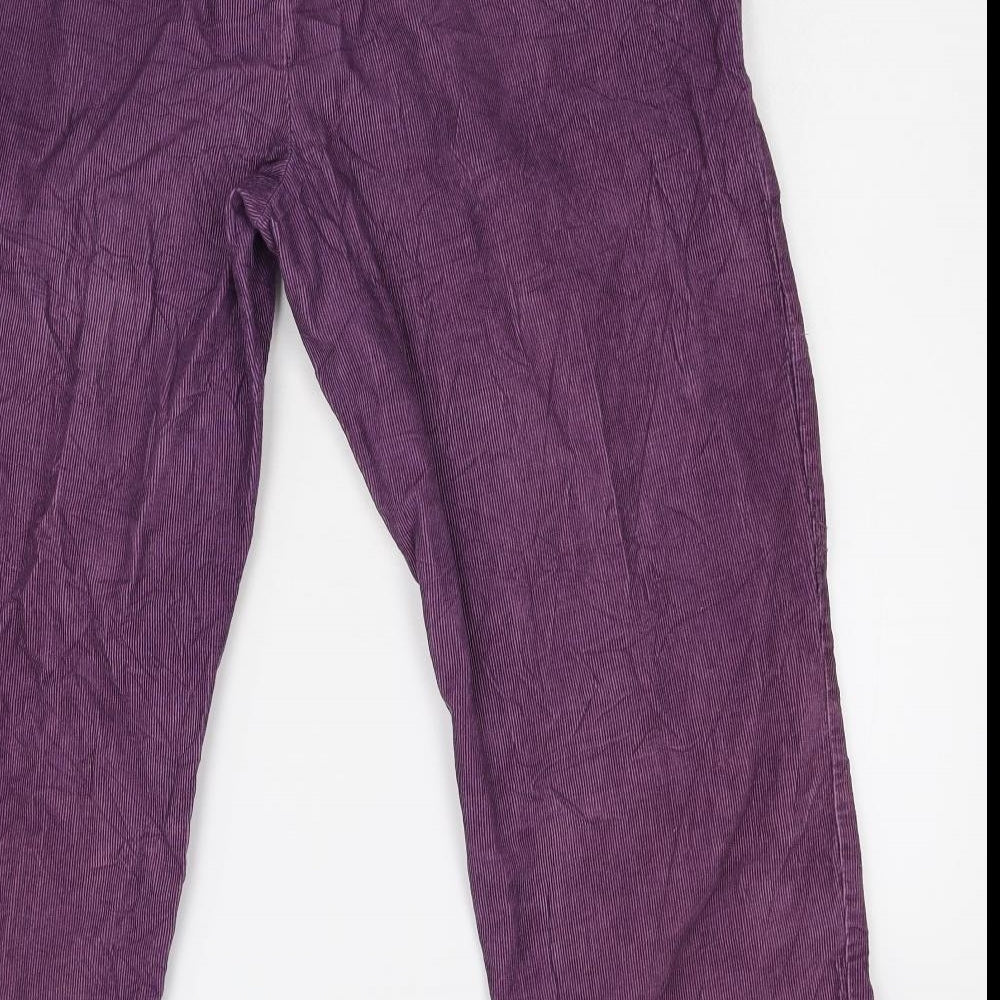 EWM Womens Purple  Corduroy Trousers  Size 18 L27 in