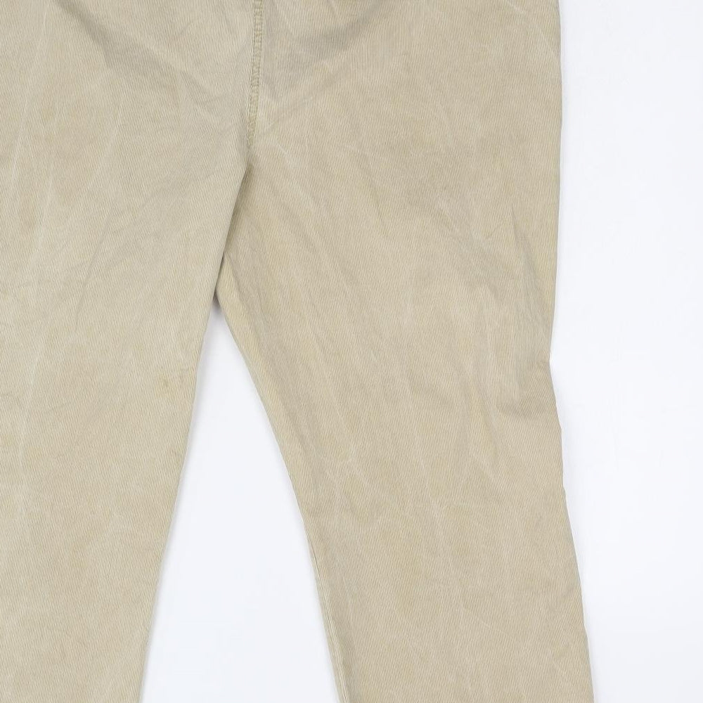 Preworn Womens Beige  Corduroy Trousers  Size 20 L23 in - Cropped