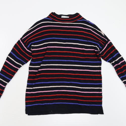Warehouse Womens Multicoloured Striped Knit Pullover Jumper Size 8