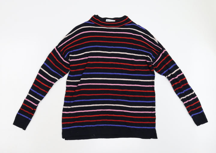 Warehouse Womens Multicoloured Striped Knit Pullover Jumper Size 8