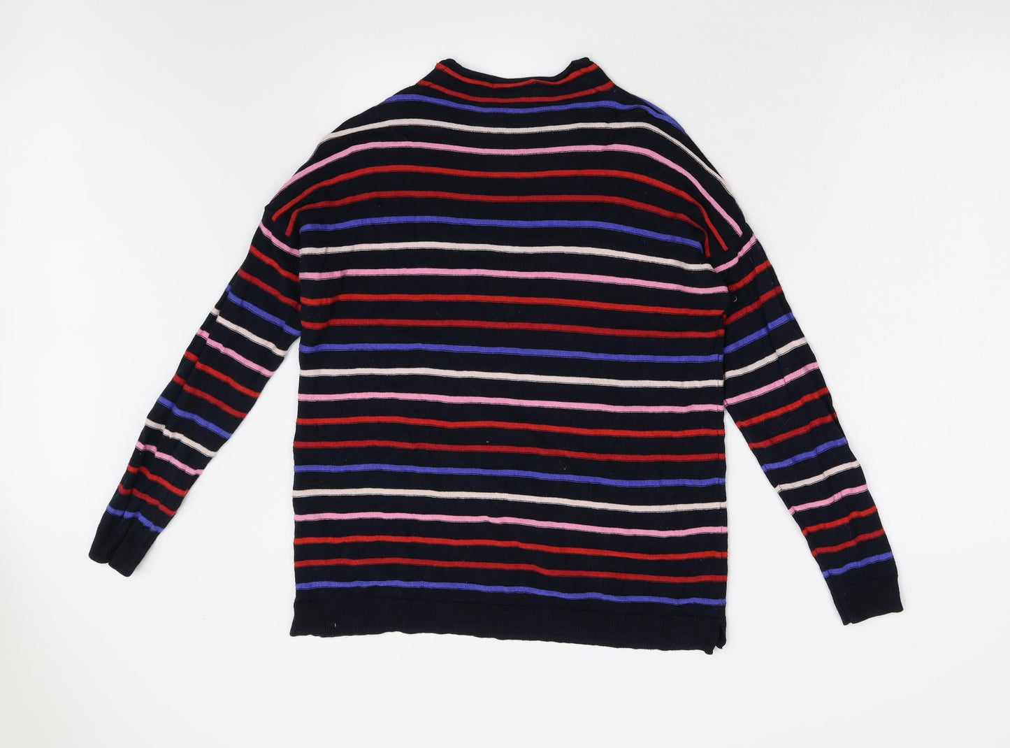 Warehouse Womens Multicoloured Striped Knit Pullover Jumper Size 8
