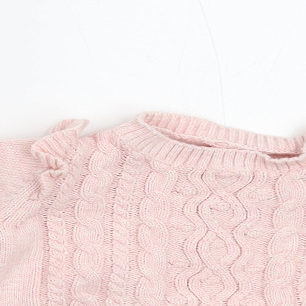 TU  Pink  Knit Pullover Jumper Size 0-3 Months