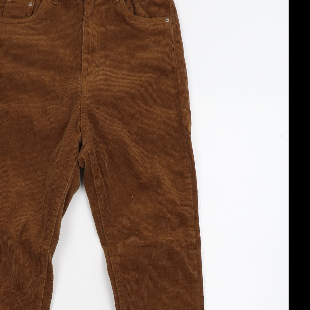 Pull & Bear Womens Brown  Corduroy Trousers  Size 10 L27 in