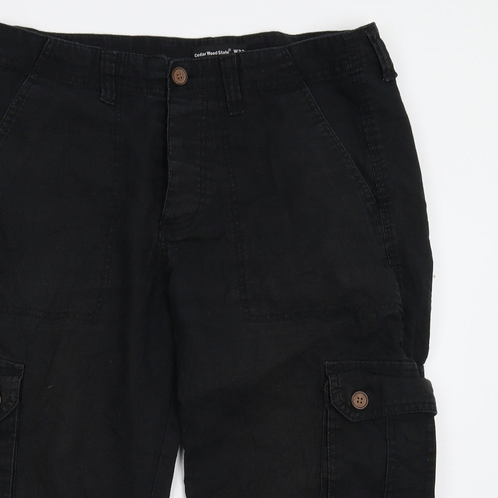 Primark Mens Black   Cargo Shorts Size 32