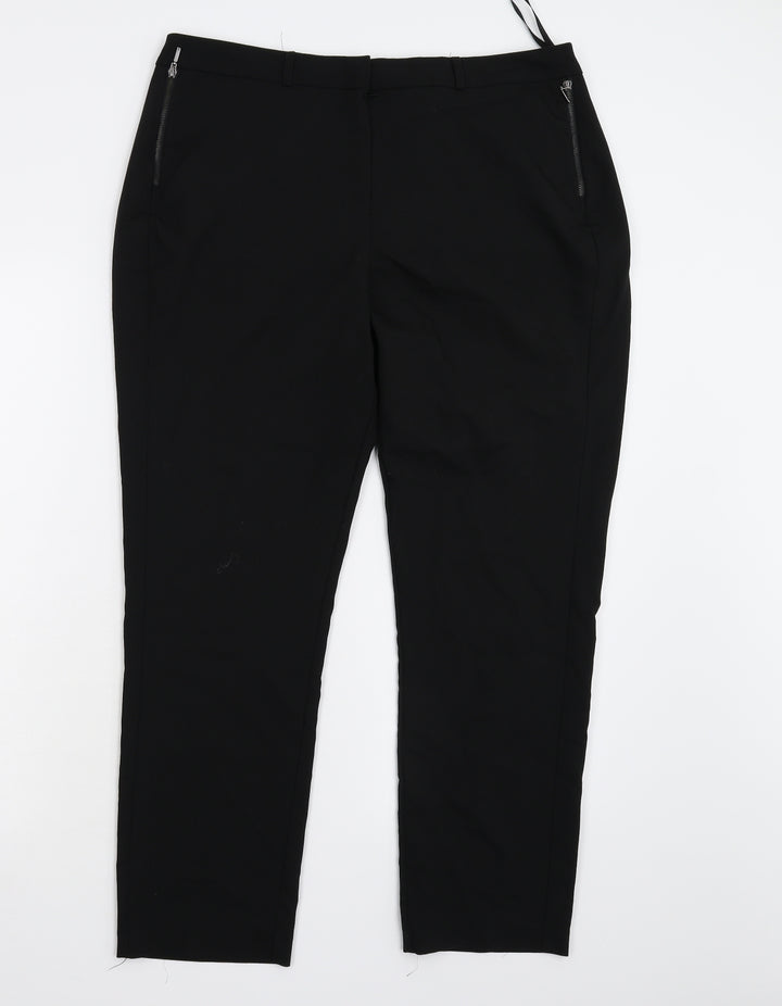 Bonmarché Womens Black Trousers Size 14 L26 in