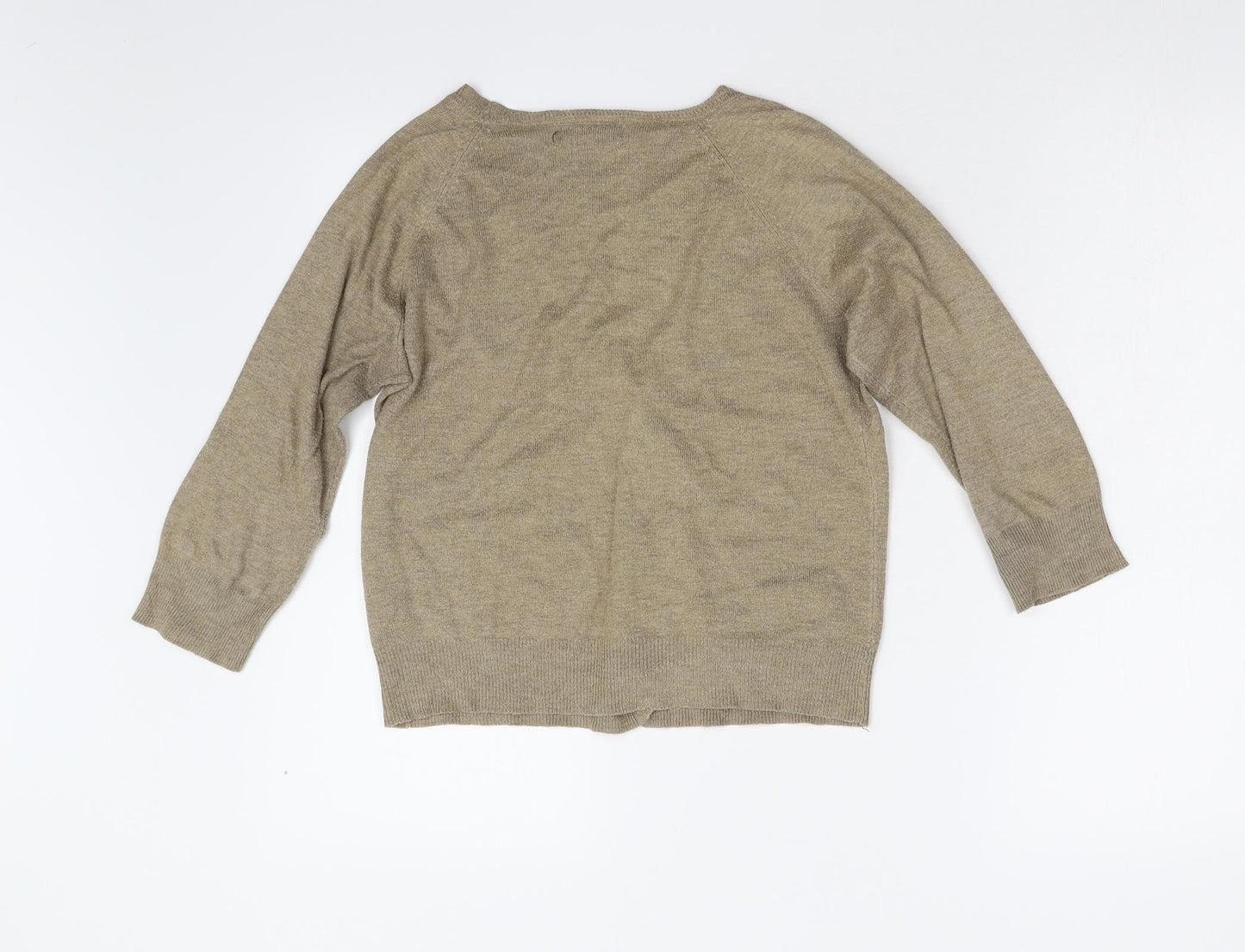 Primark Womens Brown  Knit Cardigan Jumper Size 12