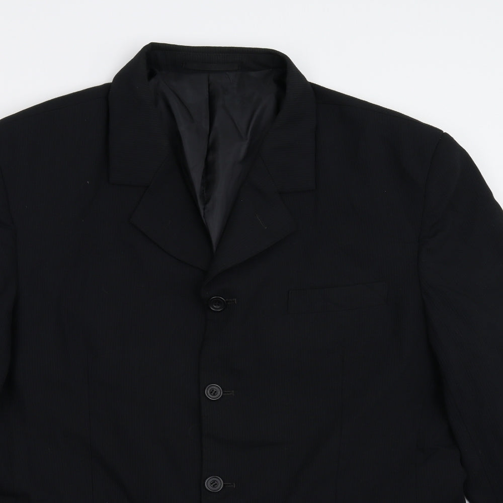 Kilinch Mens Black Striped  Jacket Blazer Size 46