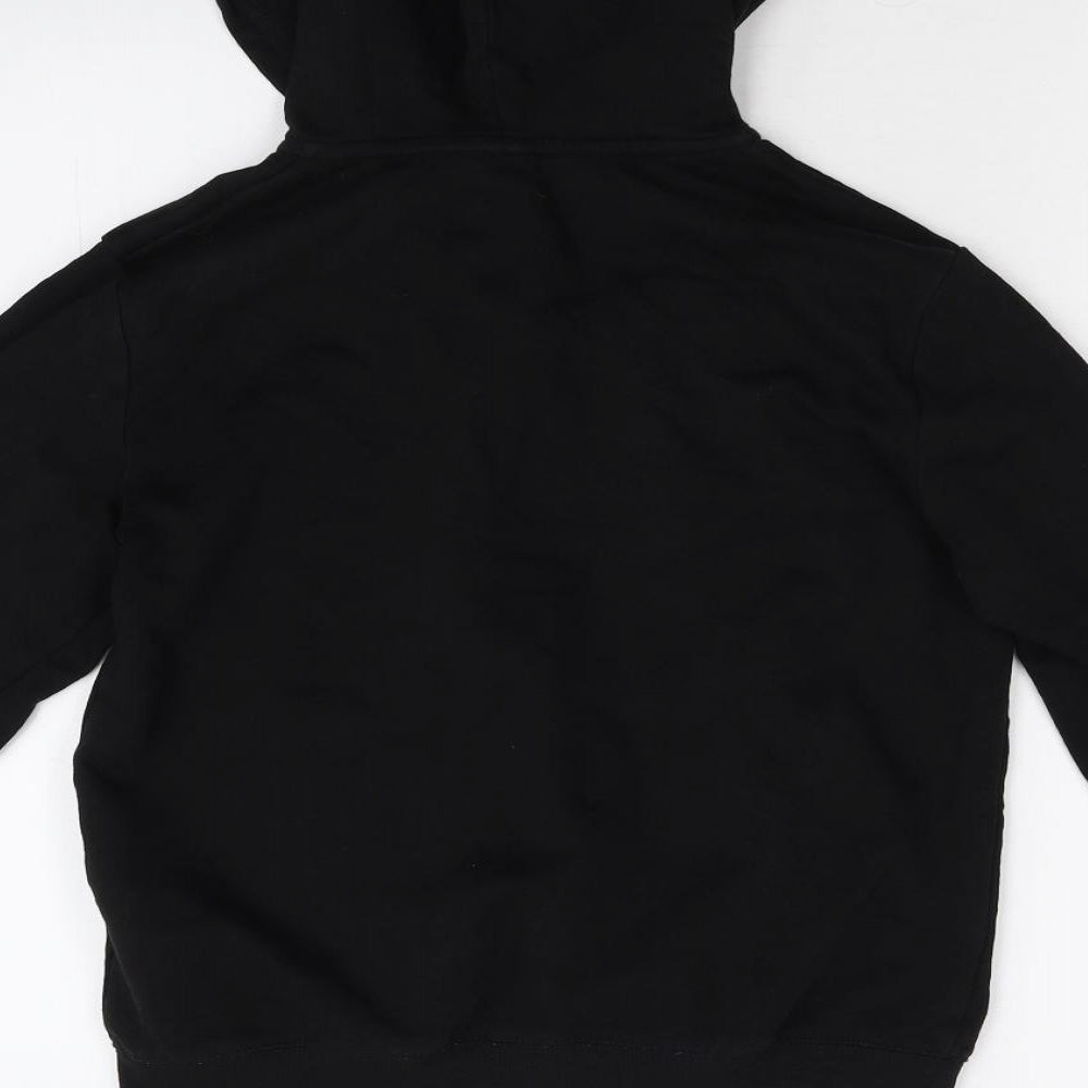 H&M Boys Black  Fleece Full Zip Hoodie Size 10-11 Years