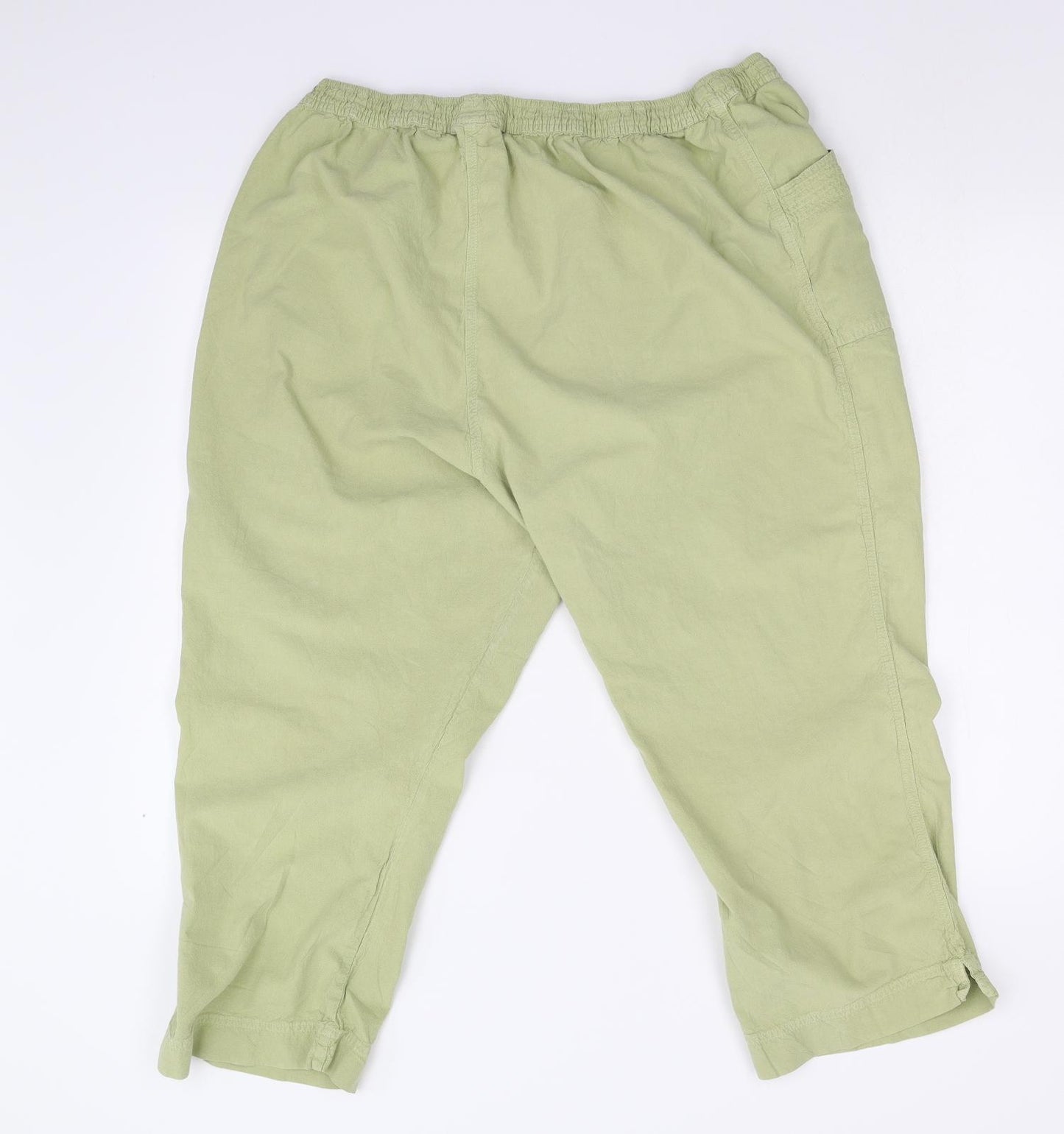 Bonmarché Womens Green   Capri Trousers Size L L22 in
