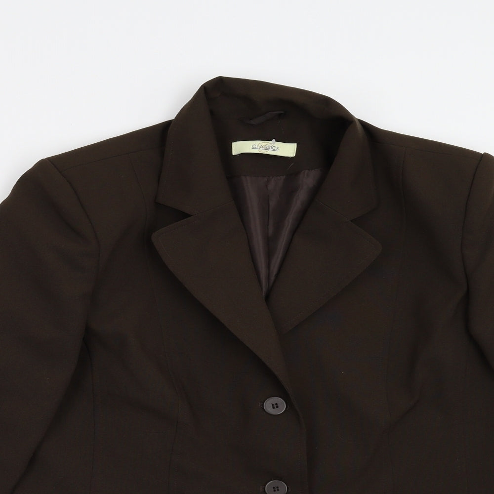 Classic Womens Brown   Jacket Blazer Size 16