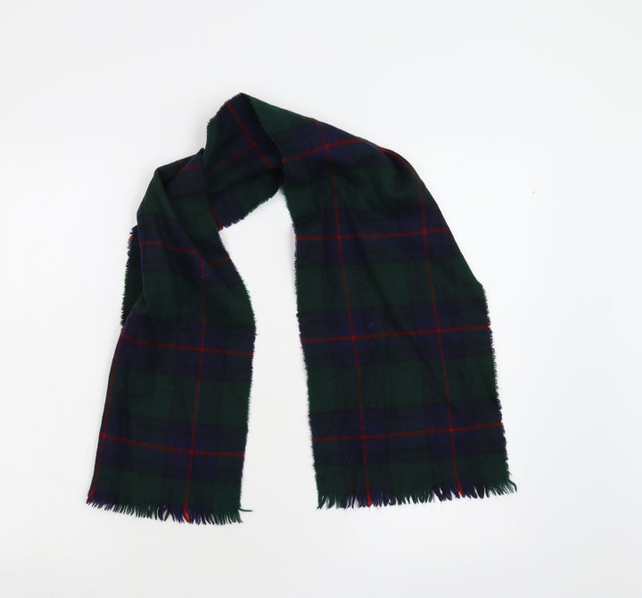 Preworn Unisex Multicoloured Geometric Knit Scarf  One Size  - Tartan