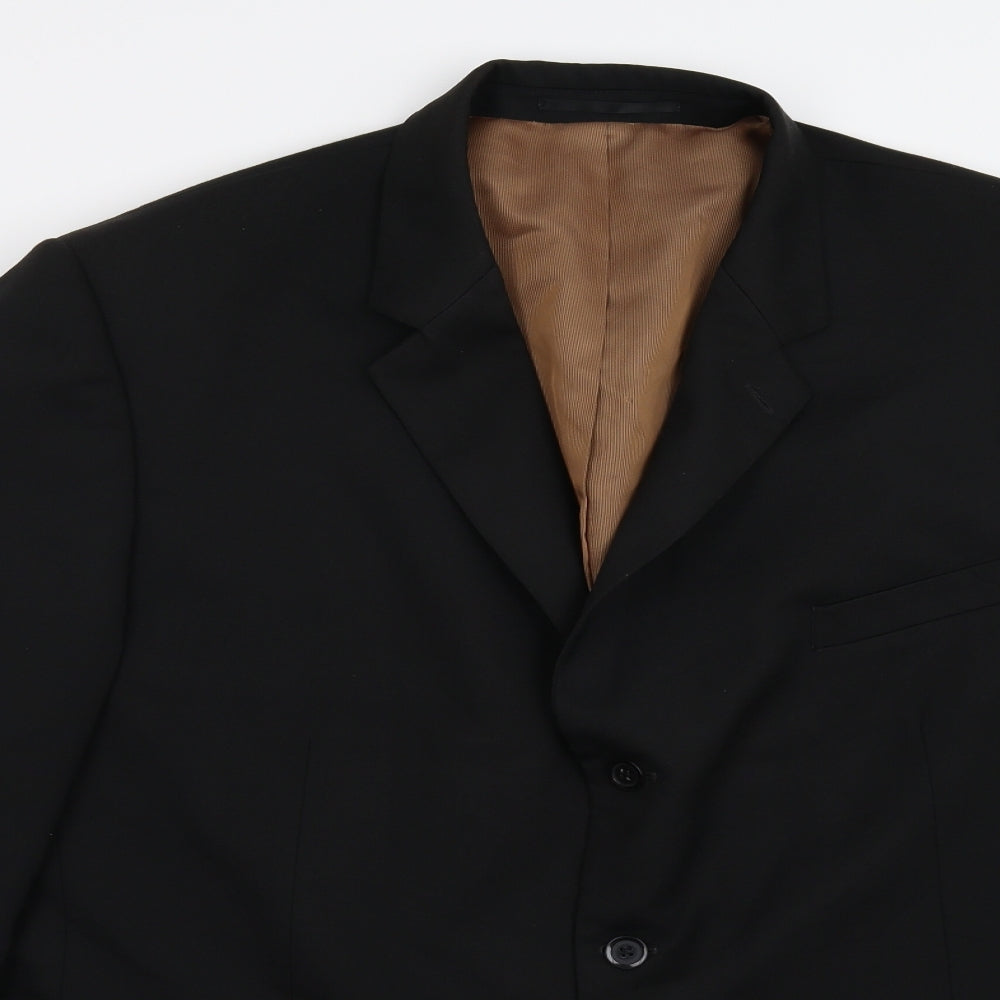Brook Taverner Mens Black   Jacket Blazer Size XL