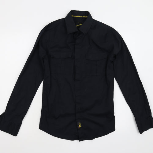 Ultra Magnetic Mens Black    Button-Up Size S