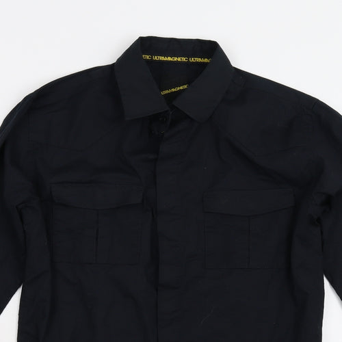 Ultra Magnetic Mens Black    Button-Up Size S