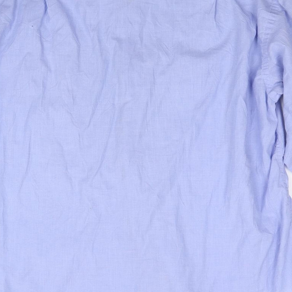 George Barrow Mens Blue    Button-Up Size 42