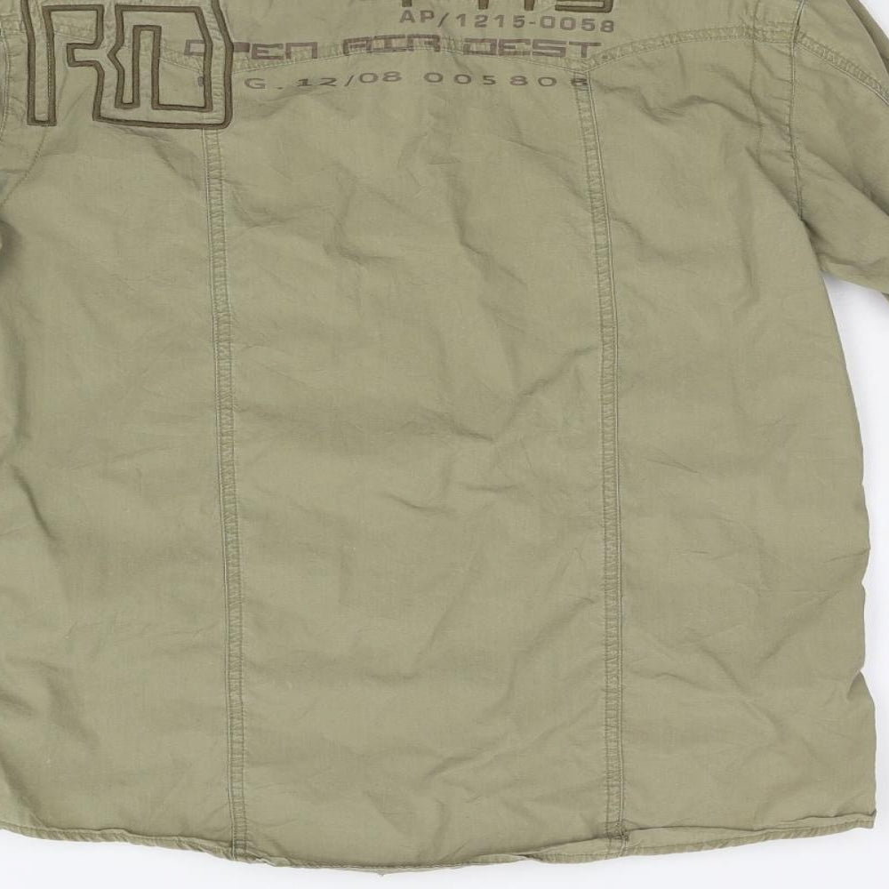 Funk n Soul Mens Beige    Button-Up Size M