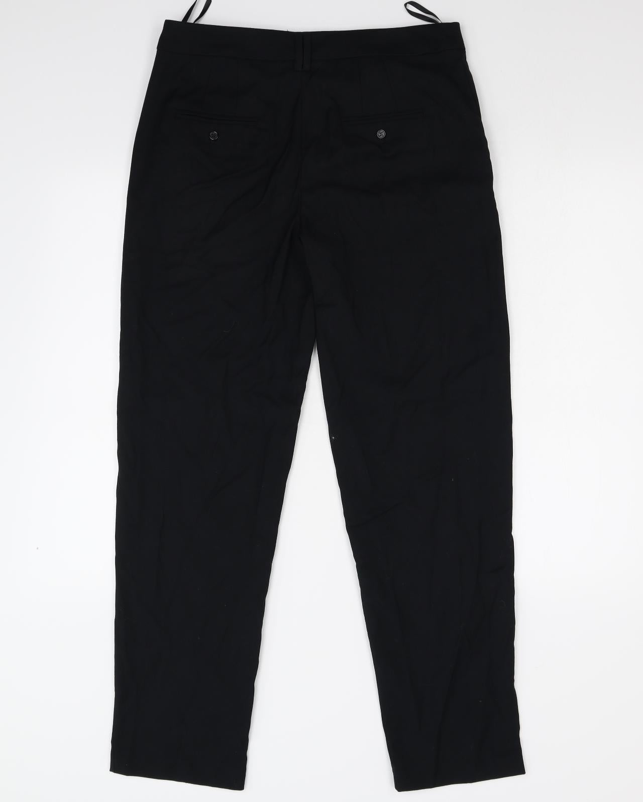 M&S Womens Black   Trousers  Size 10 L29 in