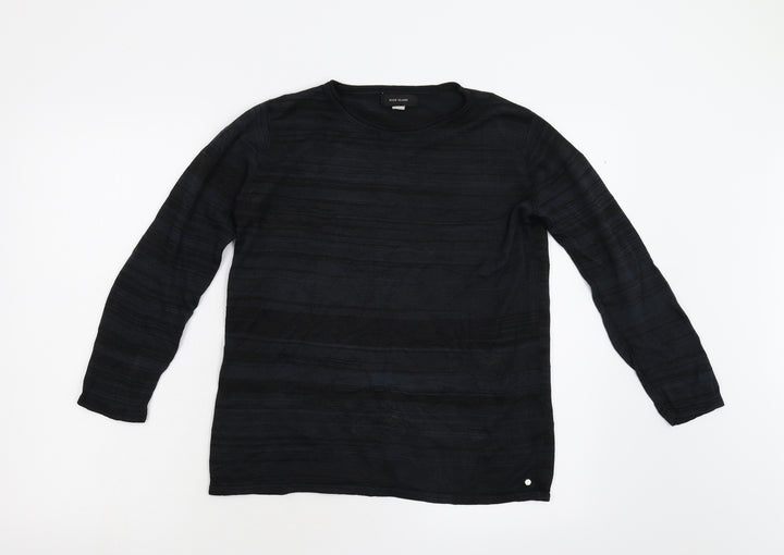 River Island Boys Black Striped Pullover Jumper Size 11-12 Years