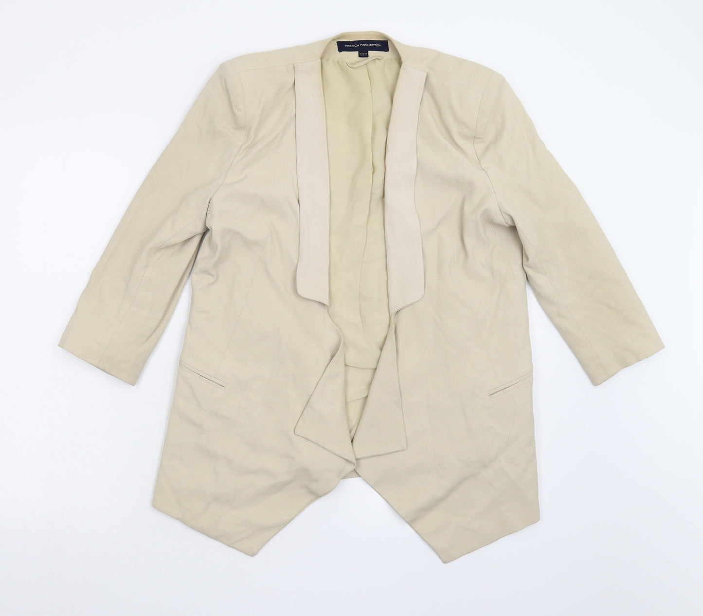 French Connection Womens Beige   Jacket Blazer Size 14