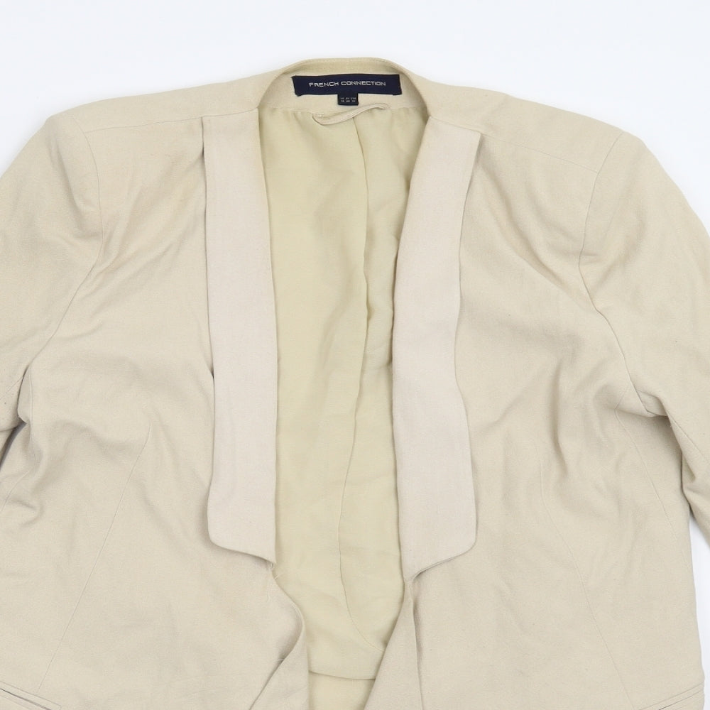 French Connection Womens Beige   Jacket Blazer Size 14