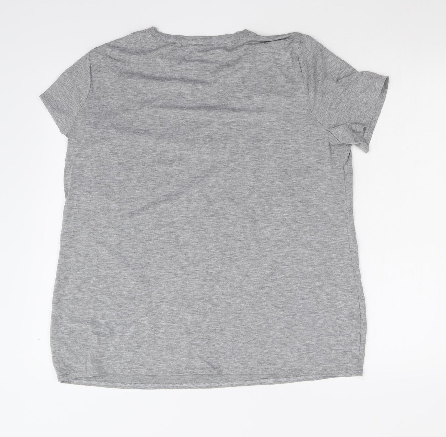 Matalan Womens Grey   Basic T-Shirt Size 16  - Key Hole
