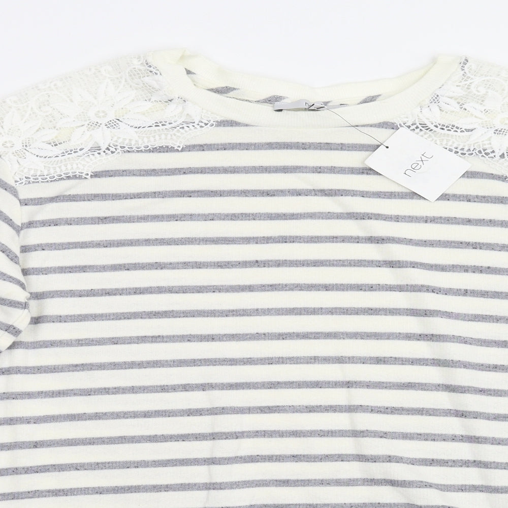 NEXT Womens Multicoloured Striped  Basic T-Shirt Size 14