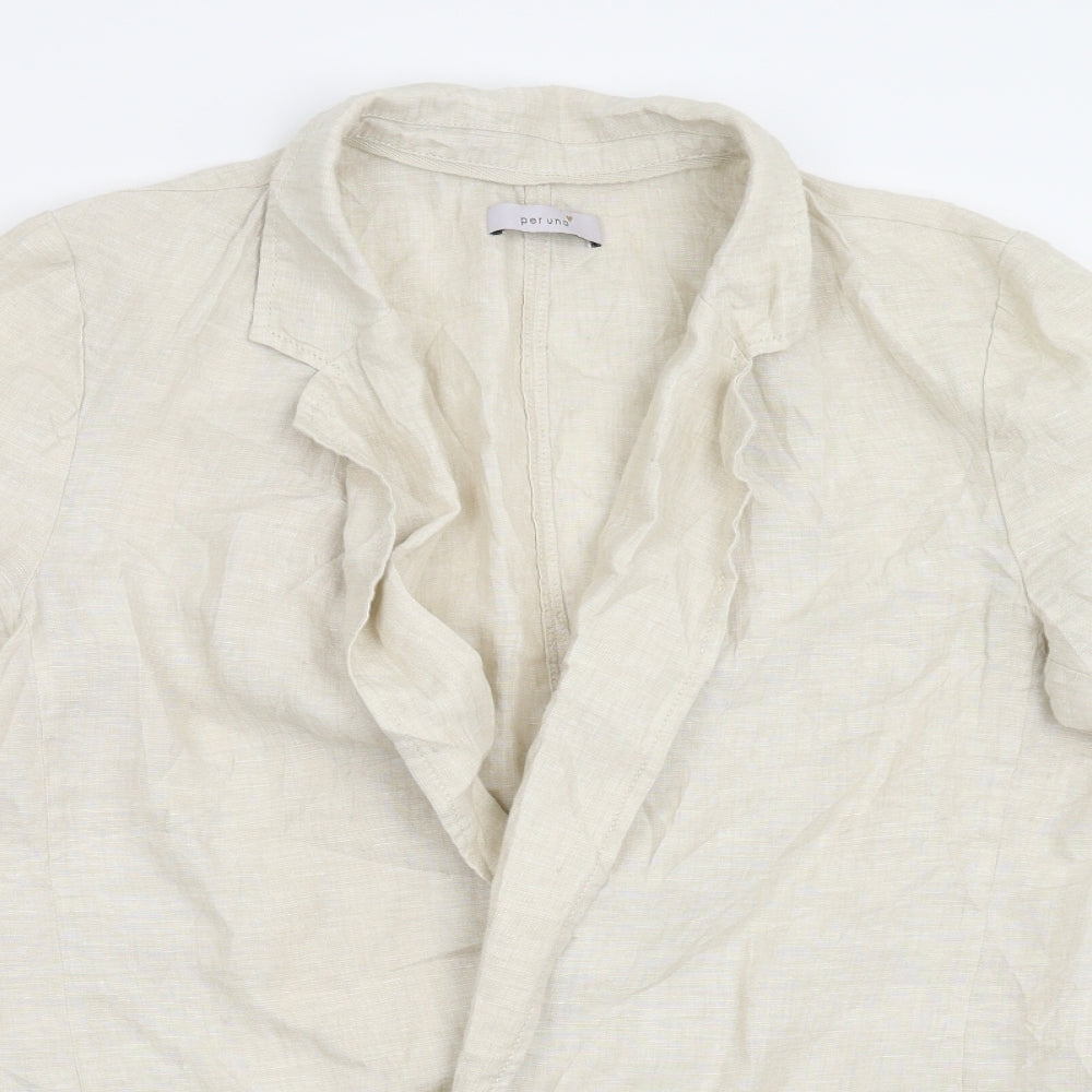 M&S Womens Beige   Jacket Blazer Size 16