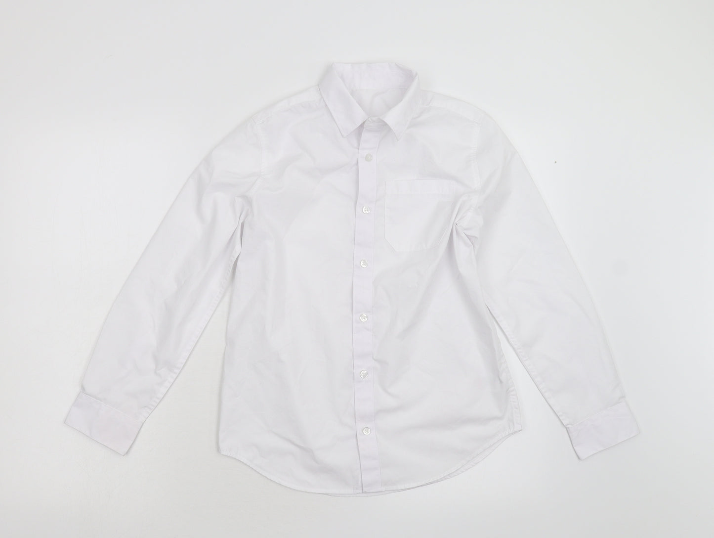 Pep & Co Boys White   Basic Button-Up Size 10-11 Years