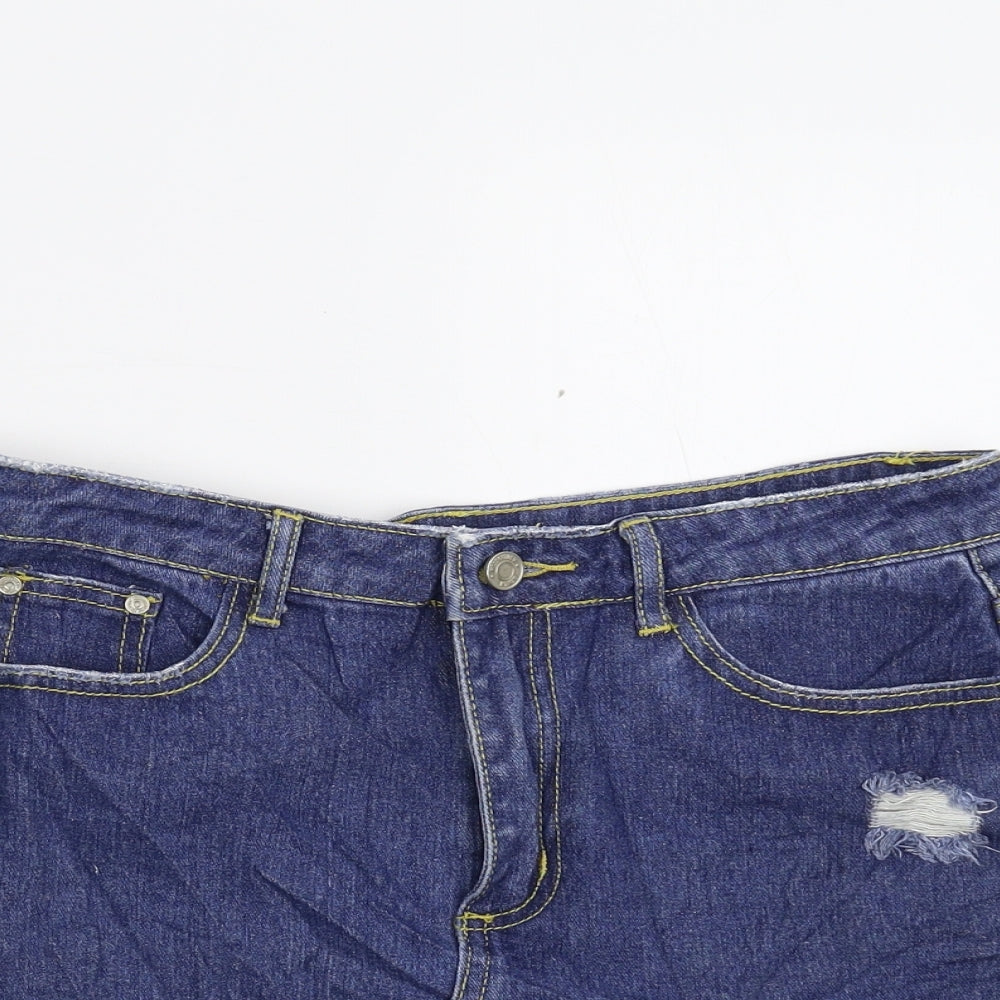 M Womens Blue  Denim Mini Set Size 10