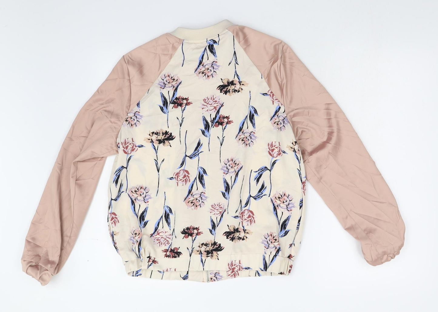 Miss Selfridge Womens Pink Floral  Bomber Jacket Jacket Size 10