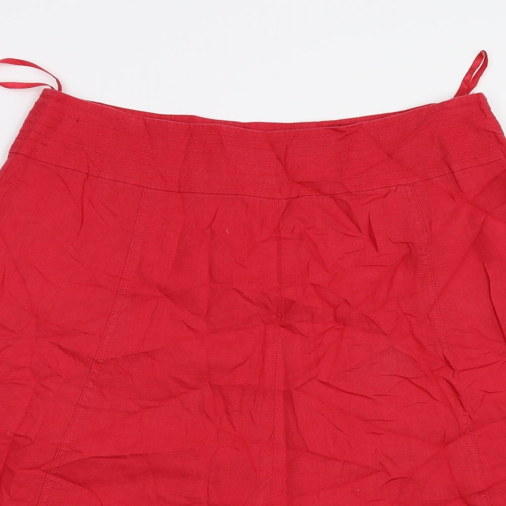 Laura Ashley Womens Red   A-Line Skirt Size 14