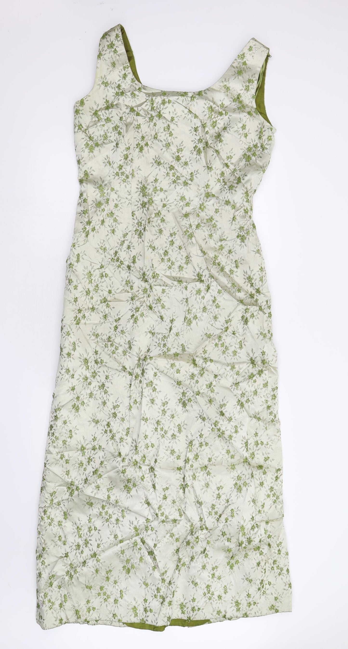 Peggy French Couture Womens Gold Floral  Shift  Size 16