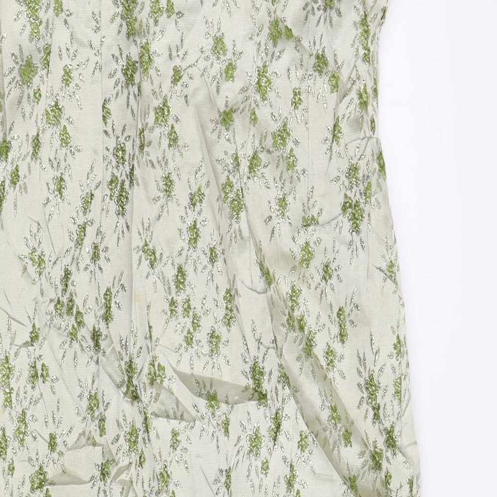 Peggy French Couture Womens Gold Floral  Shift  Size 16