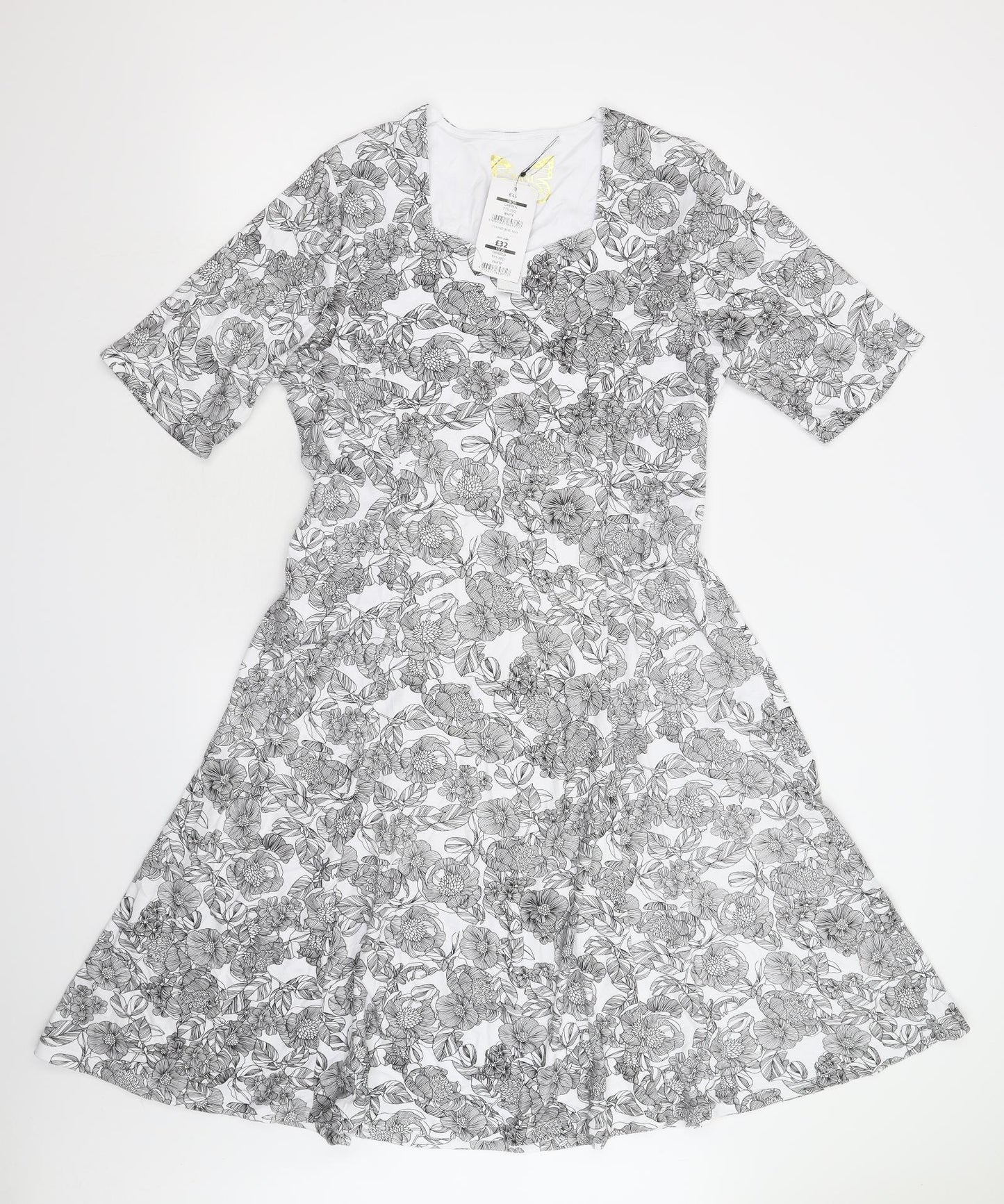 Tigi Womens Multicoloured Floral  T-Shirt Dress  Size 18