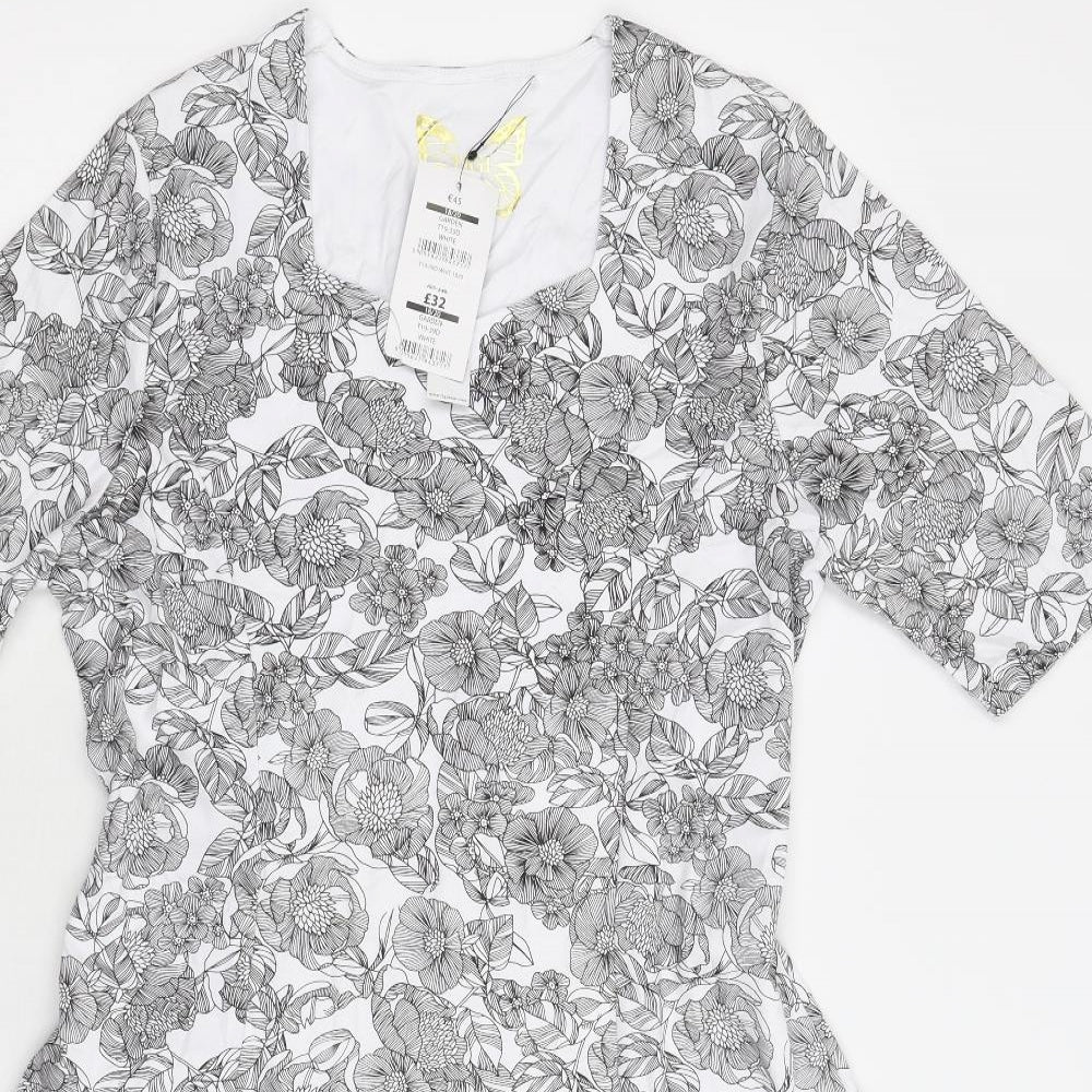 Tigi Womens Multicoloured Floral  T-Shirt Dress  Size 18
