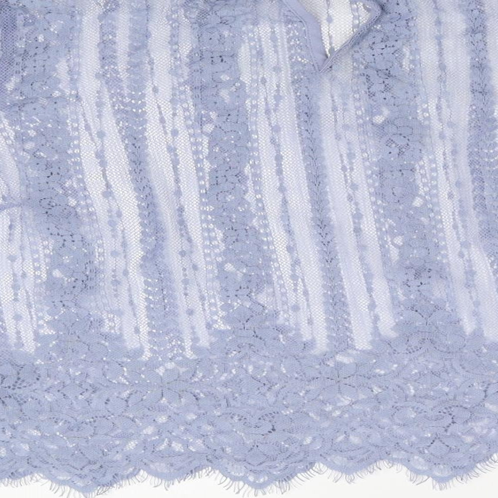 Divided Womens Blue  Lace Basic Blouse Size M