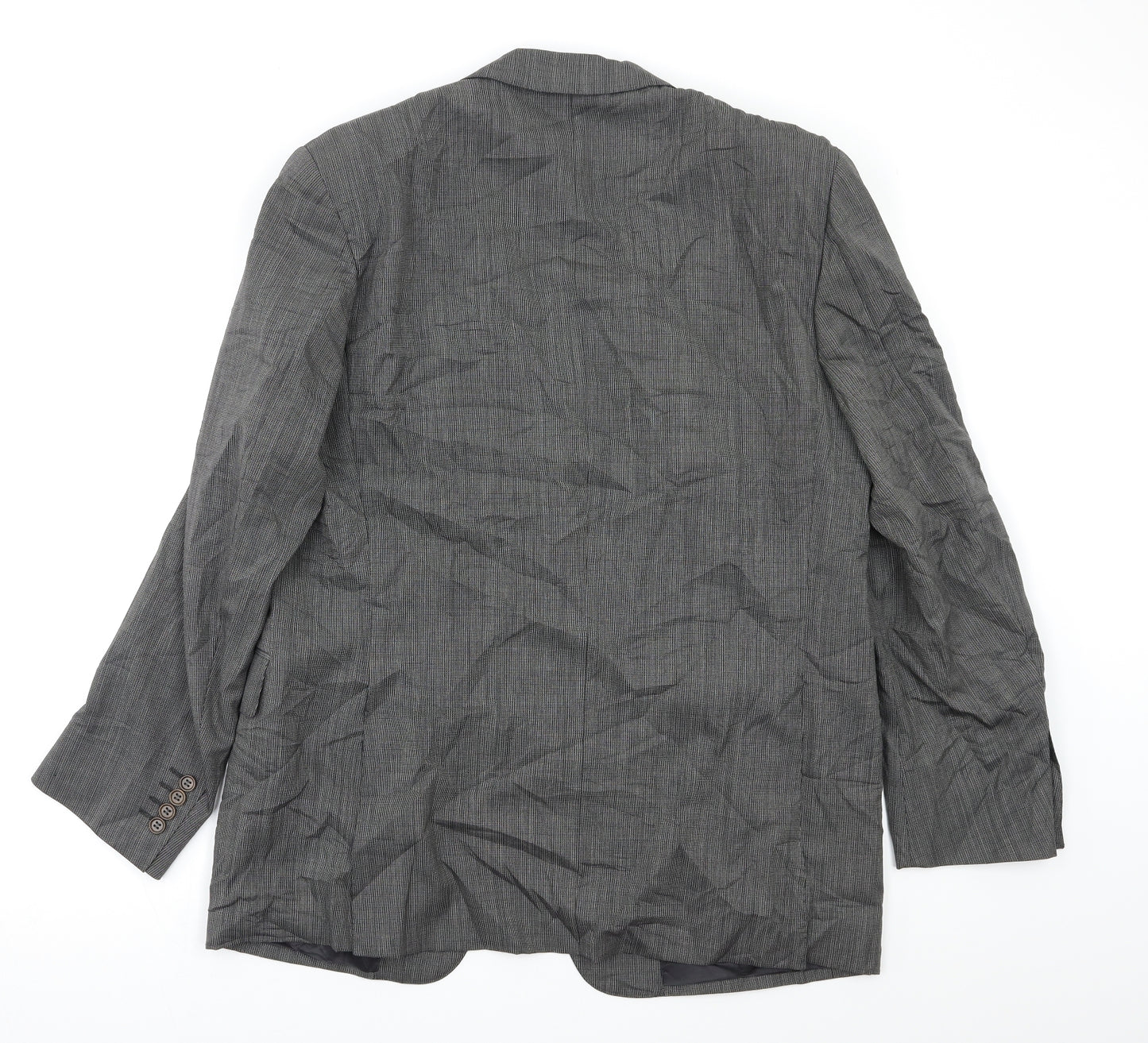 Canali Mens Grey Herringbone  Jacket Blazer Size 42