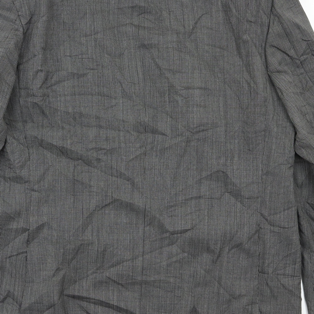 Canali Mens Grey Herringbone  Jacket Blazer Size 42