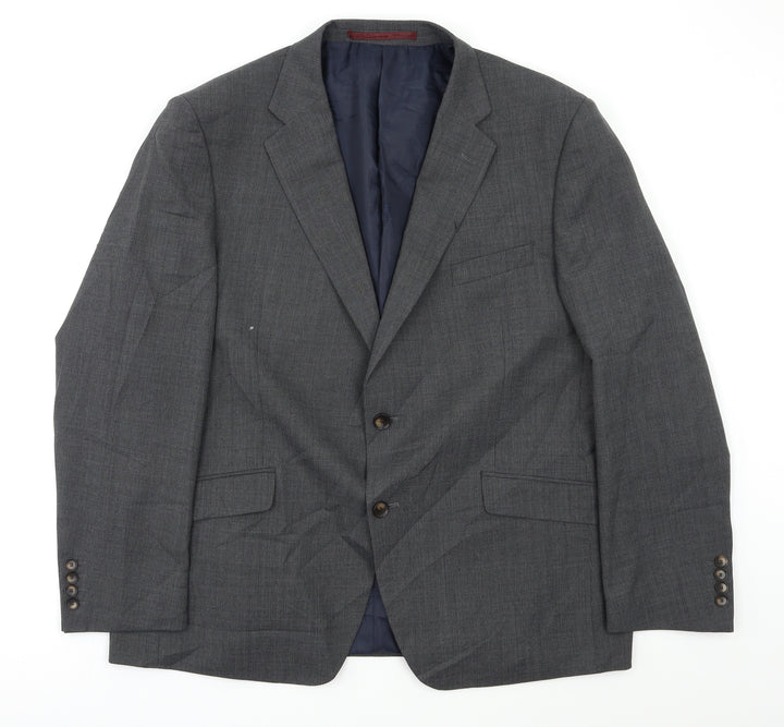 M&S Mens Grey 3 Piece Blazer Size 44