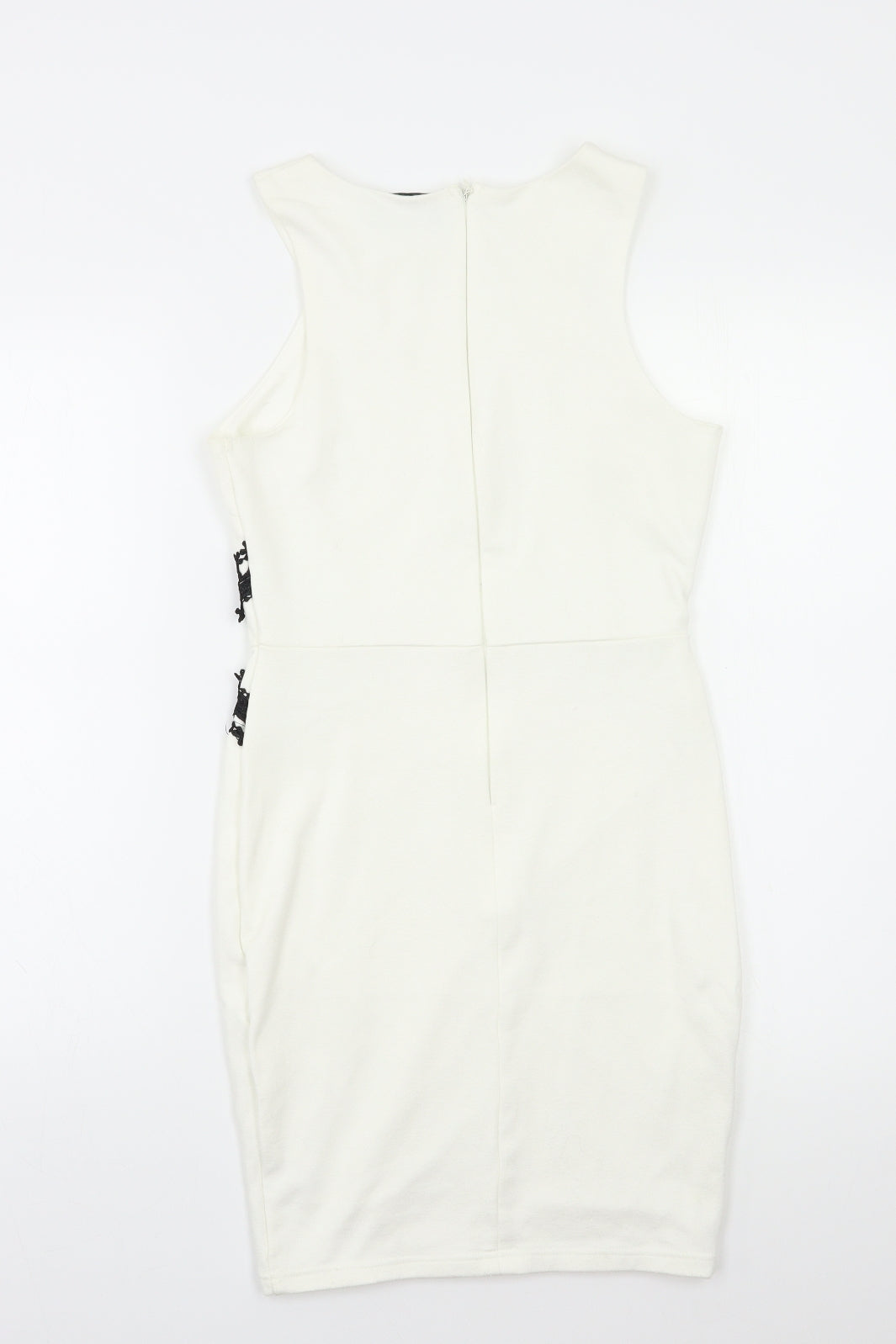AX Paris Womens White   Bodycon  Size 10  - Embroidered