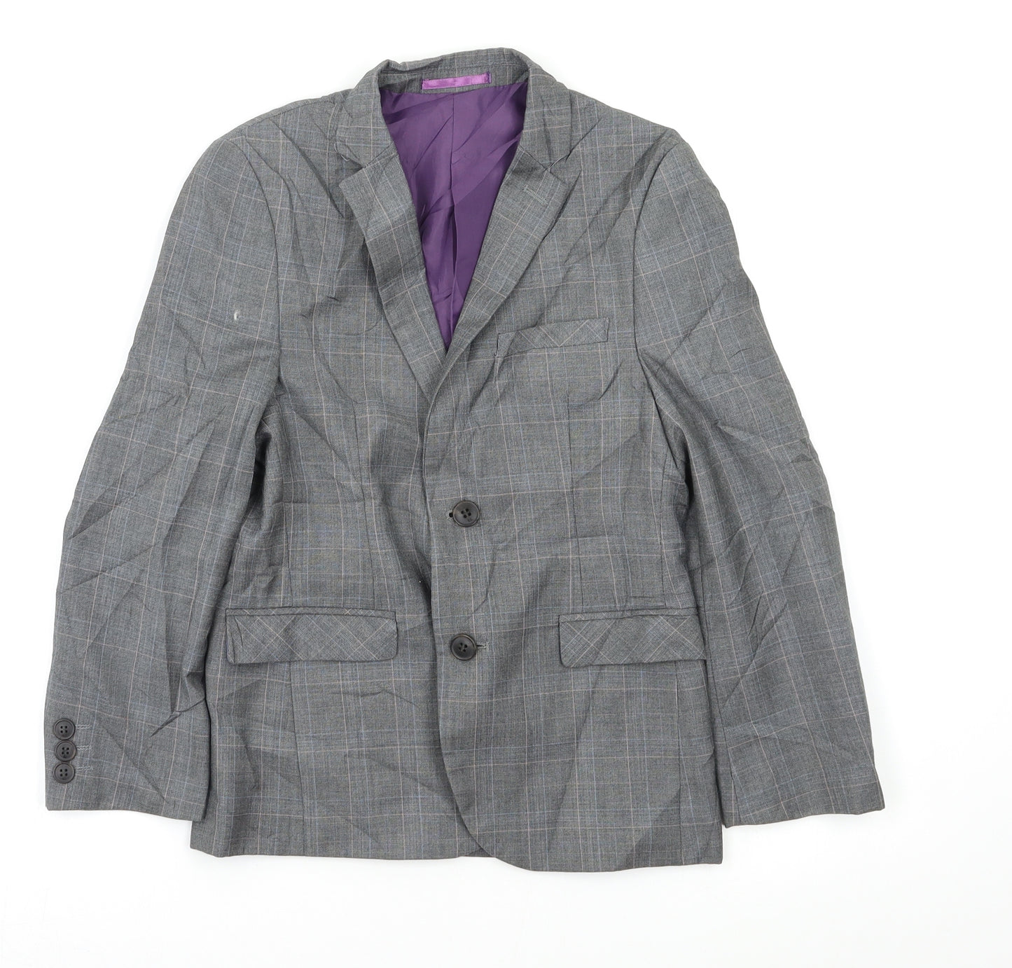 NEXT Boys Grey Check  Jacket Blazer Size 10 Years