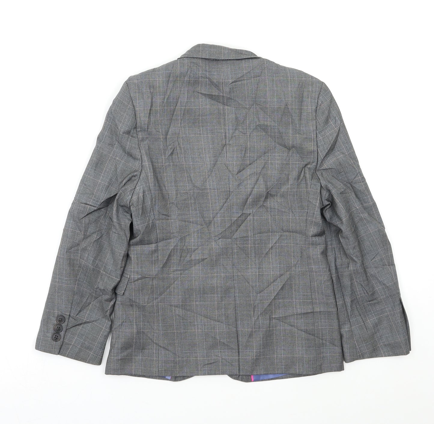 NEXT Boys Grey Check  Jacket Blazer Size 10 Years