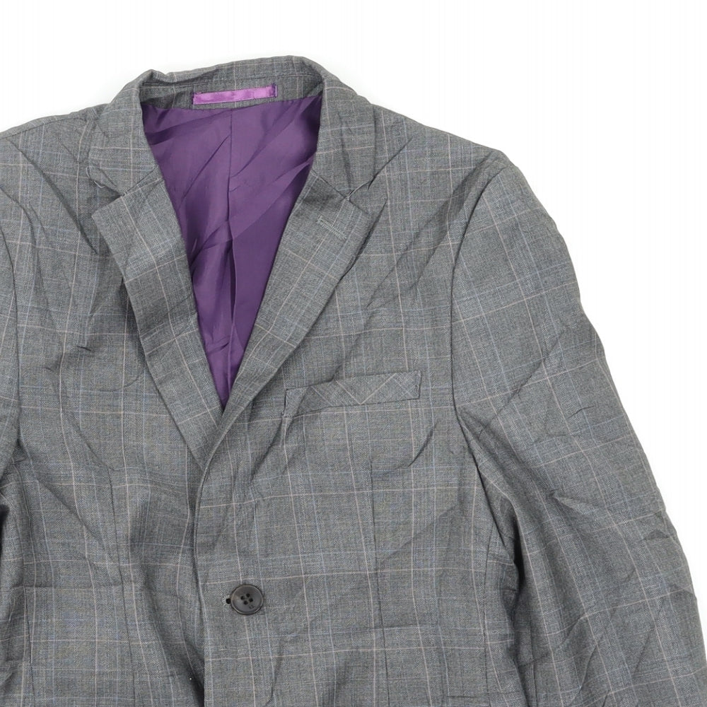 NEXT Boys Grey Check  Jacket Blazer Size 10 Years