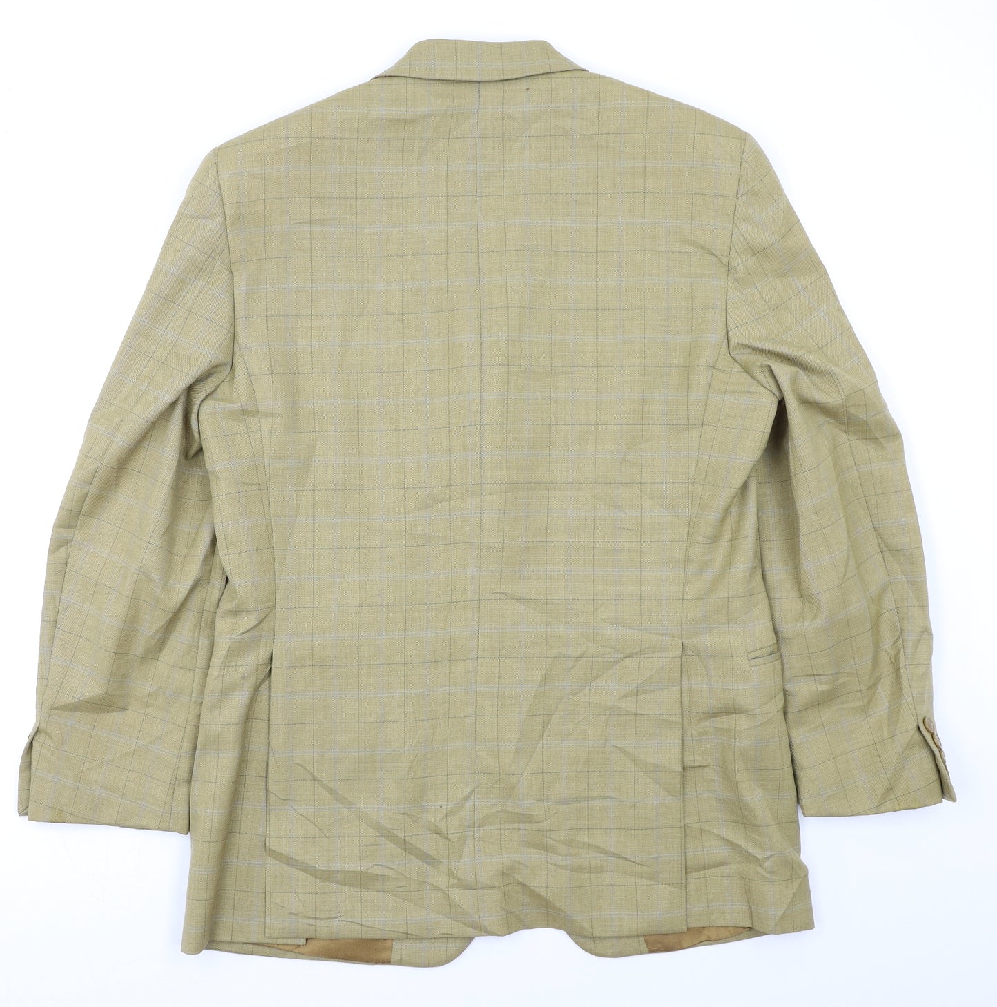 Preworn Mens Beige Check  Jacket Blazer Size M