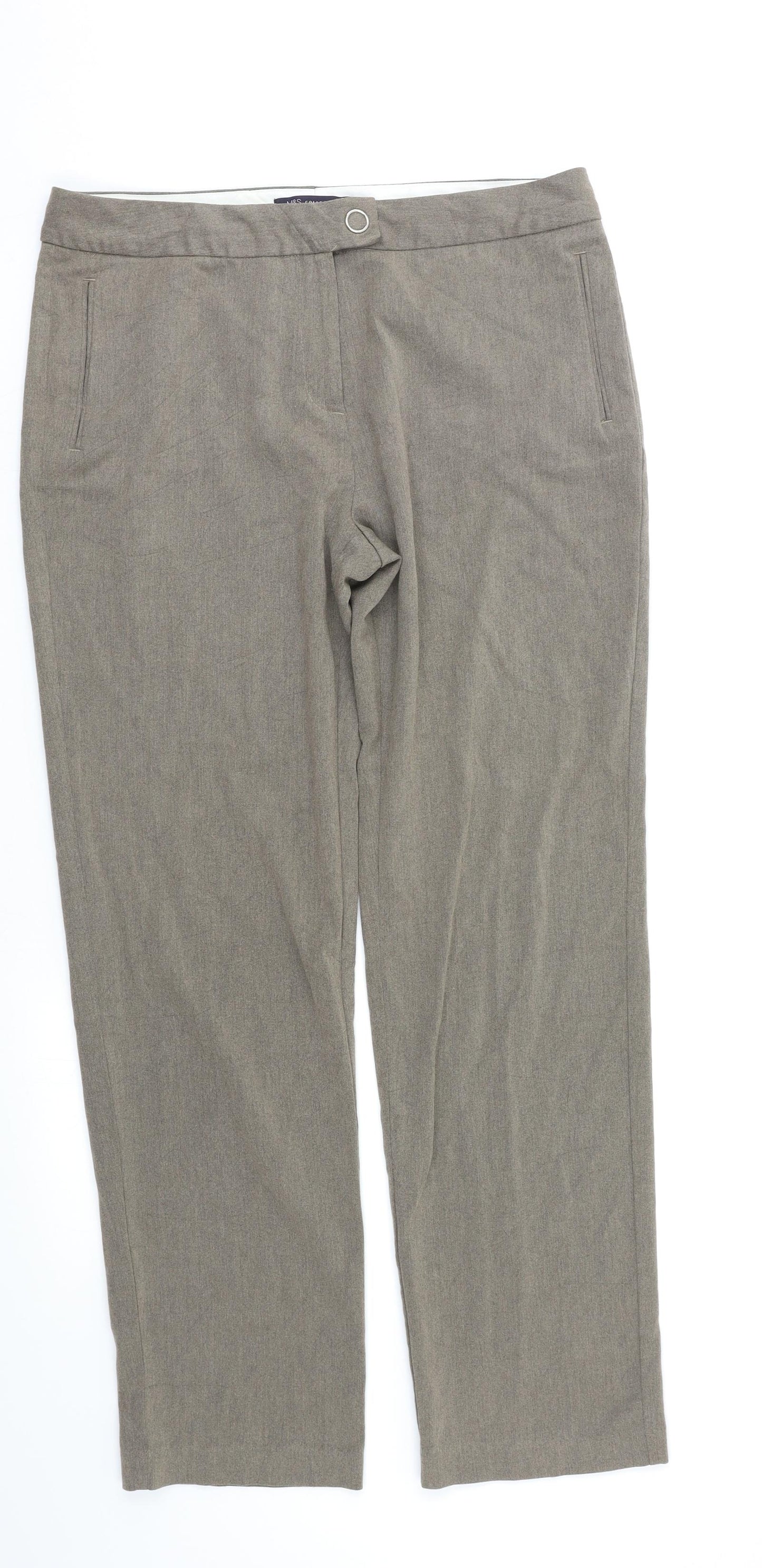 M&S Womens Beige   Trousers  Size 14 L29 in